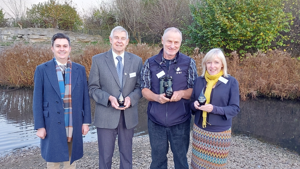 Slimbridge Reserve Manager, Dave Paynter, wins a Marsh Award!